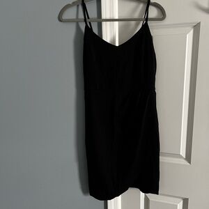 Elegant Black Spaghetti Strap Dress